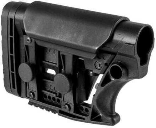 Luth-AR MBA-3 Carbine Stock Fits AR-15 & AR-10 Commercial and Mil-Spec Buffer Tubes Black Adjustable Cheek Piece and Len